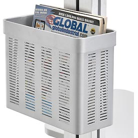 670067 Storage Pocket for Mobile Height Adjustable Laptop Workstations, Silver