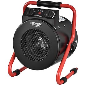 653579 Portable Electric Garage Space Heater - 1500W 120V - Black & Red