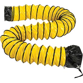 Flame Retardant Flexible Duct 16 ft. for 8 in. Dia. Fan, Yellow & Black