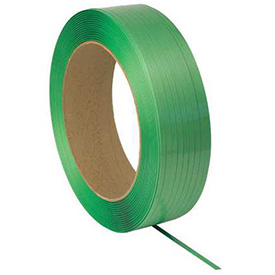 Polyester Strapping 0.75 in. x 0.050 in. x 2,400 ft. - Green, 16 x 6 in. Core