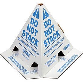 318522 Do Not Stack Pallet Cones, White - Pack of 50