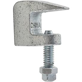 713125 0.38 in. Rod Size Beam Clamp, Electro-Galvanized Steel