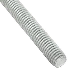 Zinc Plated Threaded Rod - 0.38-16 x 6 ft - Carbon Steel - Durable