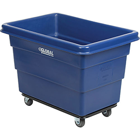6 Bushel Plastic Bulk Box Truck - Steel Chassis Base, Blue