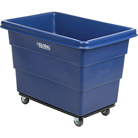 8 Bushel Plastic Bulk Box Truck - Steel Chassis Base, Blue