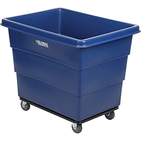 12 Bushel Plastic Bulk Box Truck - Steel Chassis Base, Blue