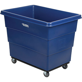 16 Bushel Plastic Bulk Box Truck - Steel Chassis Base, Blue