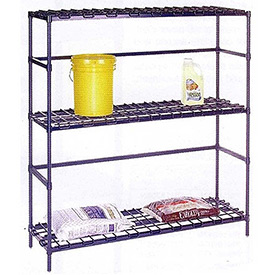 B2274446 Nexel Nexelon 3-Shelf Container & Keg Rack, 24 x 18 x 63 in. - Blue