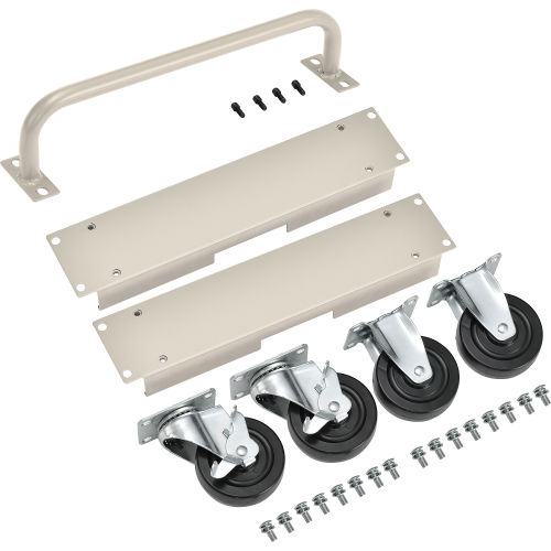 670049PY Caster & Handle Kit for 16-Chromebook & Laptop Charging Cabinet, Putty