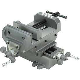 B1940122 Palmgren Cross Vise, 8 in. - Gray & Silver