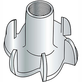 B2101180 Tee Nut - 0.25-20 x 0.44 in. - 4 Prong - Steel - Zinc CR Plus 3 - Pack of 250