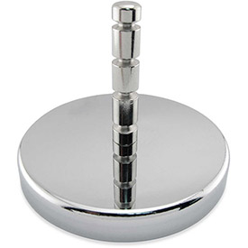 B1798417 Ceramic Hang-It Magnet with Attached Grooved Post 95 lbs Pull Chrome Plating