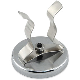 B1798423 Ceramic Clip-It Magnet with Attached Black Clip 35 lbs Pull Chrome Plating