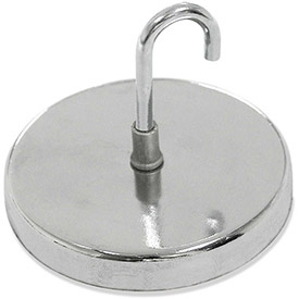 Ceramic Magnetic Hook - Chrome - 20 lbs Pull - Non-Scratch Liner