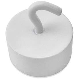 B1798433 Neodymium Magnetic Hook - 61 lbs Pull White Enamel Paint