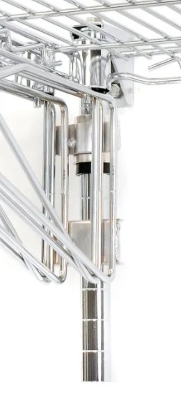 Nexel Wall Mount Wire Shelving Add-On - 1-Shelf, Chrome - 72 x 14 x 14 in.