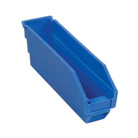 184836BL Plastic Shelf Storage Bin - Nestable 2.75 x 11.63 x 4 in. - Blue