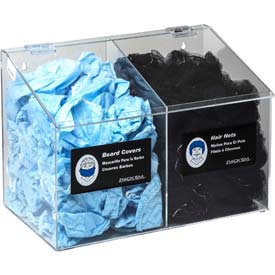 2-Compartment Clear Hair Net & Beard Cover & Shoe Cover & Arm Protector Dispenser