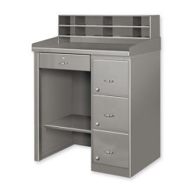 300913 Open Pedestal Frame Shop Desk - Gray