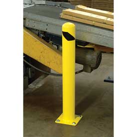 337328R Bollard Round, 42 in., Yellow