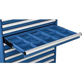 Modular Drawer Cabinet Dividers - Blue - 36 x 24 in. - Adjustable Kit