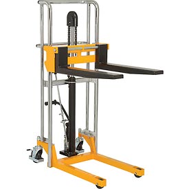 Picture of Global Industries 988934 Best Value Manual Lift Stacker&#44; 880 lbs - 47 in. Lift&#44; Yellow