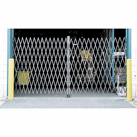 Picture of Global Industries 968108 Double Folding Security Gate&#44; 12 x 6.5 ft. - Gray