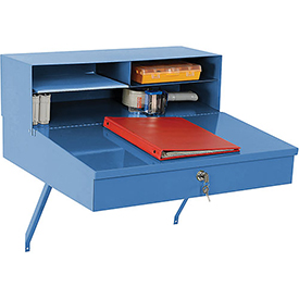 B237006BL Wall Mounted Receiving Desk, 24 x 22 in. - Blue