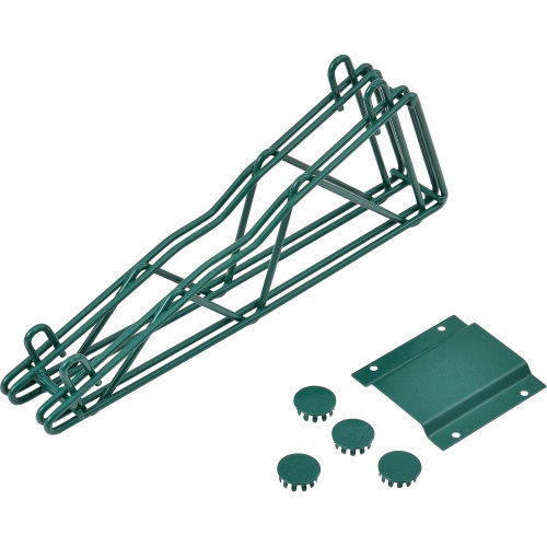 Poly-Green, Adjustable Double Shelf Post Bracket, 24inD
