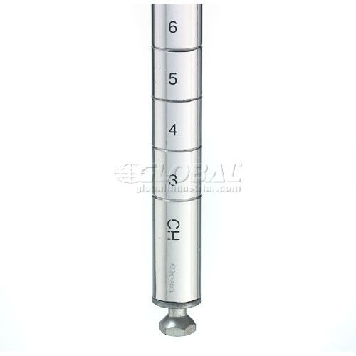 P63CX2 63 in. High Post, Chrome - Leveler In - Pack of 2