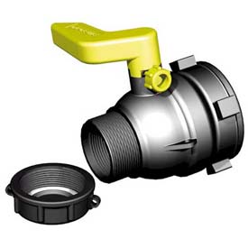 Picture of CPP-LM B700347 S75 x 6 Female Buttress x 2 in. Male NPT Pipe Thread IBC Valve - Black