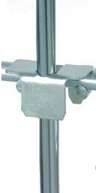 52L Rods & Clips Kit  For Wire Shelving Units, Chrome Set of 3