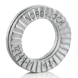B2083454 Wedge Locking Washer, Carbon Steel - Zinc Flake Coated - M8 0.31 in. - Pack of 20 - Gray