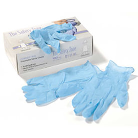 Picture of Seidman Associates 770156S Industrial Grade Disposable Nitrile Gloves&#44; Powder-Free&#44; Small&#44; Blue&#44; 100 Per Box