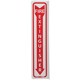 B67461 Fire Flange Sign - Fire Extinguisher, White on Red