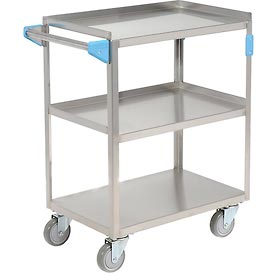 Picture of Carlisle Sanitary Maintenance B642457 Stainless Steel Utility Transportation Cart&#44; 300 lbs - 24 x 15.5 in.