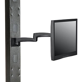 Picture of Global Industries 436945ABK Fixed Height LED & LCD Monitor Wall Mount Arm with VESA Plate&#44; Black