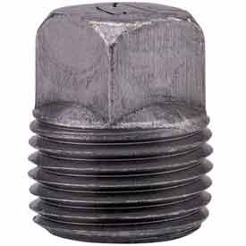 B1754468 2 in. Black Malleable Square Head Plug - 150 PSI