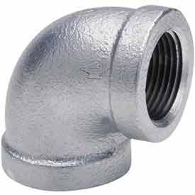 B1754614 0.5 in. Galvanized Malleable 90 deg Elbow - 150 PSI
