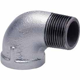 B1754637 0.75 in. Galvanized Malleable 90 deg Street Elbow - 150 PSI