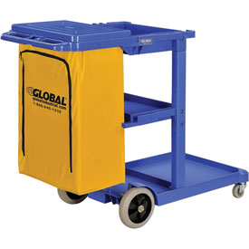 237156 Replacement Vinyl Bag for Janitorial Cart, Yellow