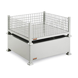 Picture of Global Industries B2050724 Mini-Bulk Container&#44; 38 x 38 x 16 in.&#44; 2600 lbs - Wire Mesh Sides - Gray