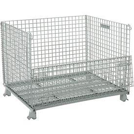 Picture of Global Industries 493395 Folding Wire Container&#44; 48 x 40 x 36.5 in. - 3000 lbs&#44; Gray Powder Coat