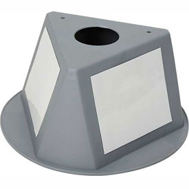 B1845747 Inventory Cone Grey 3-Sided with Dry Erase Decal - Grey