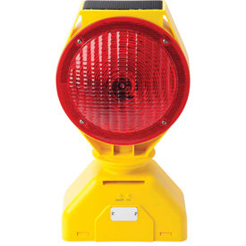 B1504079 Individual Solar LED Barricade Light, Red, 3-Way On & Off Switch