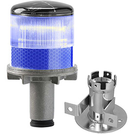 Solar Powered LED Strobe Lights - Blue Bulb