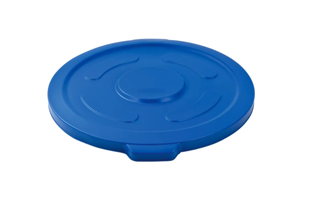 240465BL Trash Container, Garbage Can Lid - 55 gal, Blue