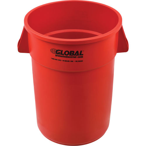 240462RD Trash Container, Garbage Can - 44 gal, Red