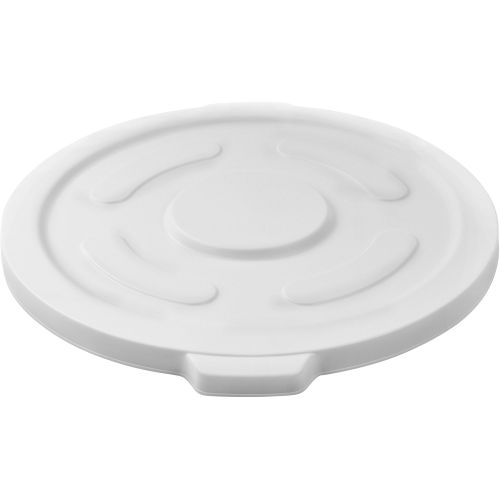 240465WH Trash Container, Garbage Can Lid - 55 gal, White