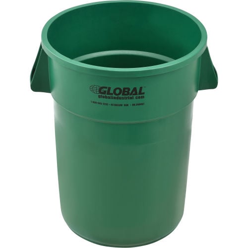 240462GN Trash Container, Garbage Can - 44 gal, Green